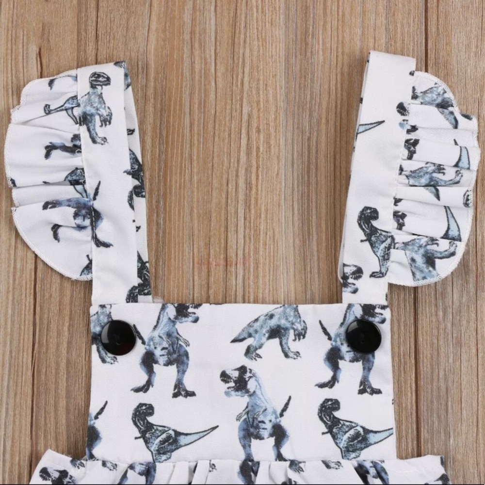 T-Rex Dino baby girl dress - Picture 2 of 5